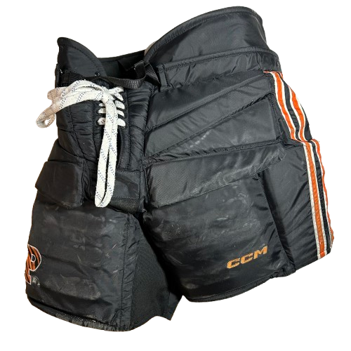 CCM HPG12A - Pantalon de gardien de but Pro Stock d'occasion (noir/orange/blanc)